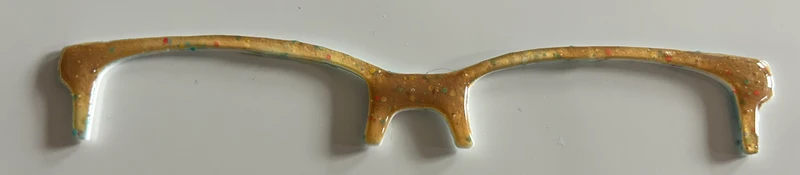 Kirby Brow Topper; tan with confetti