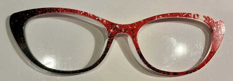 Ella Topper; red and black splatter