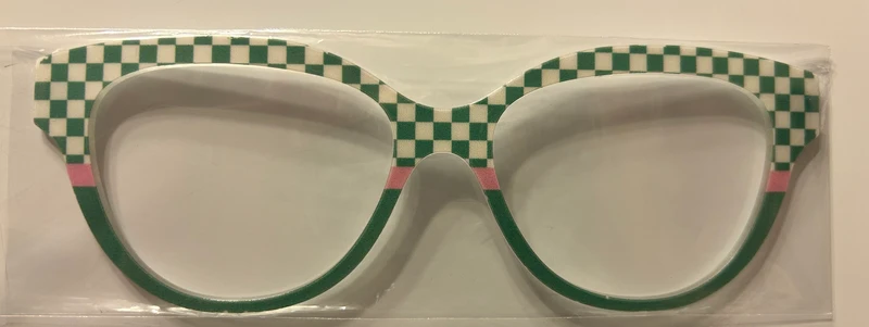 PAIR Quinn Topper; green and white checkered/green split