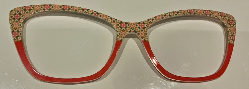 PAIR Wanda Topper, mosaic tile/orange split