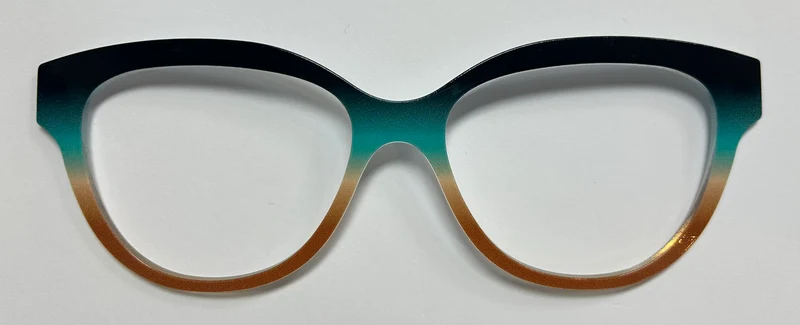 PAIR Quinn Topper, teal to brown gradient