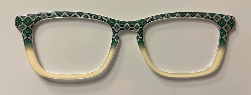 Casper Topper, green mosaic design/ cream split