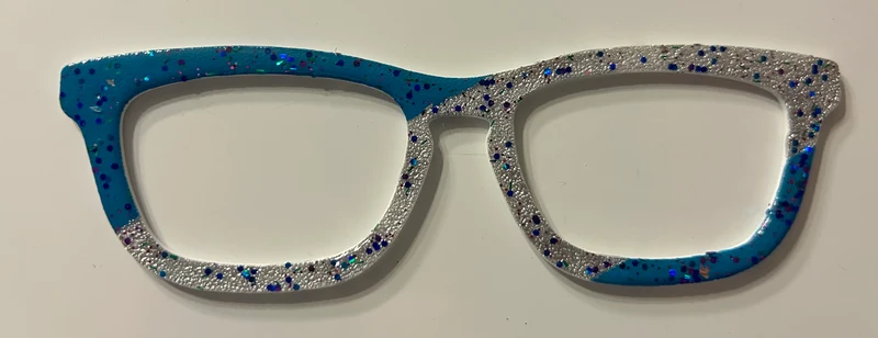 Casper Topper, blue/silver diagonal split