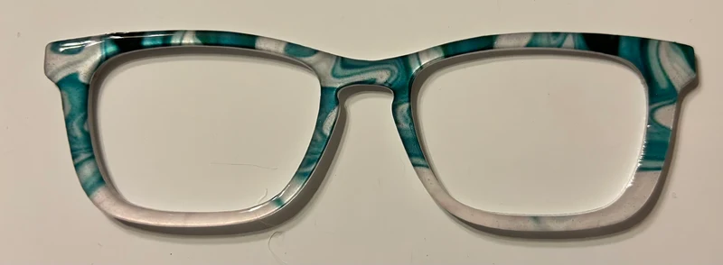 Casper Topper, smooth teal/white swirls