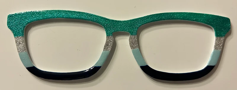 Casper Topper, teal, silver, aqua, black stripe