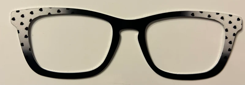 Casper Topper, metal, black with hearts in corner