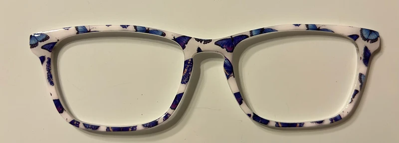 Casper Topper, blue butterflies on cream