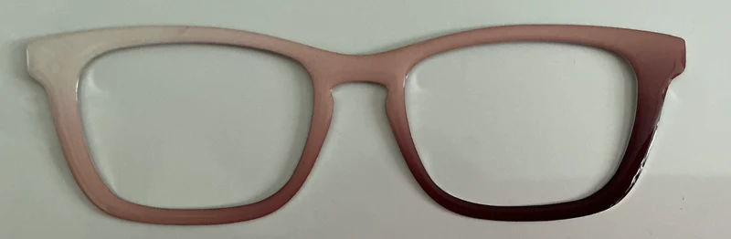 Casper Topper, metal, cream to plum diagonal ombre; RESINED
