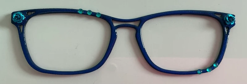 Casper Topper, blue glimpse with blue rose charms, Mel’s sparkles