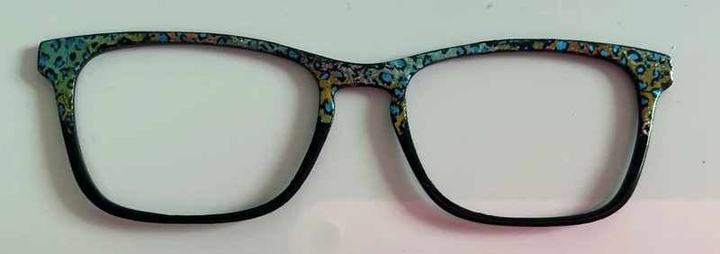 Casper Topper, multicolored animal print on black split