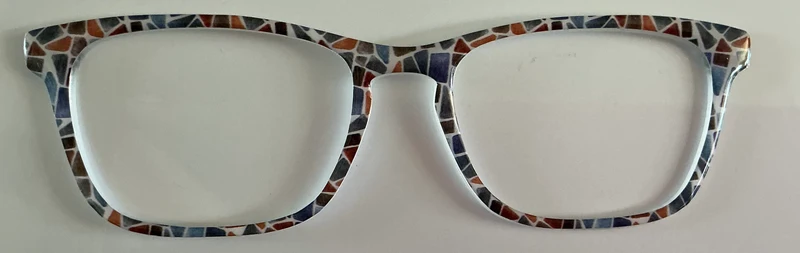 Casper Topper; blue and gold stone pattern