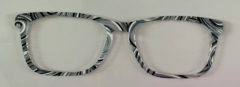 Casper Topper;black/silver/gray/white swirls