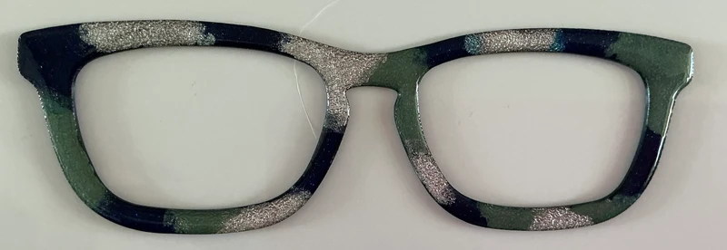 Casper Topper; silver, navy, sage shimmer