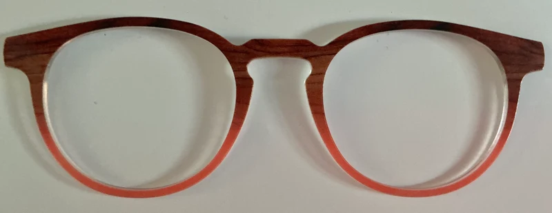 PAIR Soto Topper; wood grain/peach split