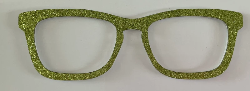 Casper Topper; Laser Nonna; resined gold glitter