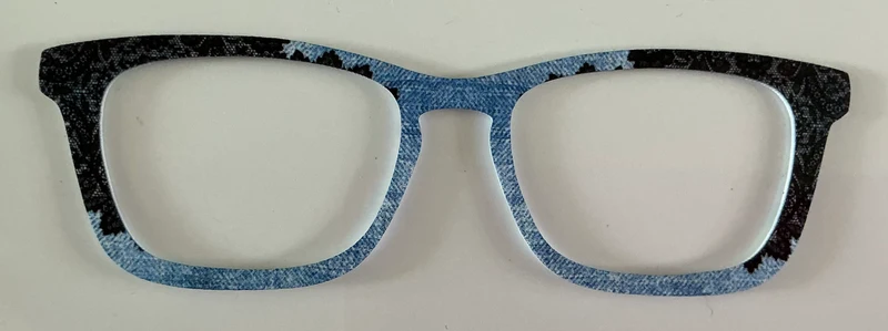 Casper Topper; Laser Nonna; black and blue denim