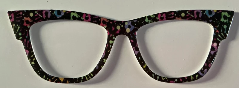 Harper Topper, hybrid, neon hand prints on black