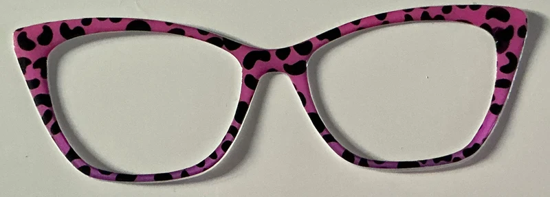 Wanda Topper; black and pink cheetah print gradient