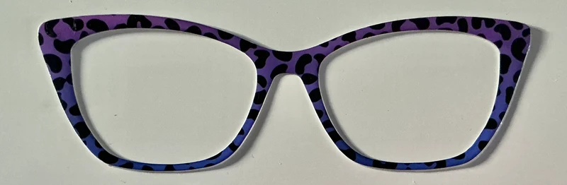 Wanda Topper; purple and blue cheetah print gradient