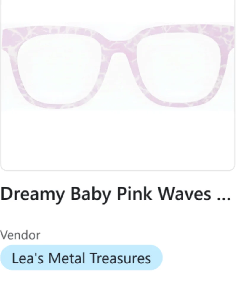Resin Murphy Topper; Lea's Metal Treasures; Dreamy Baby Pink Waves