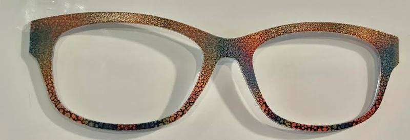 Addison Topper; multicolored pastel cracks