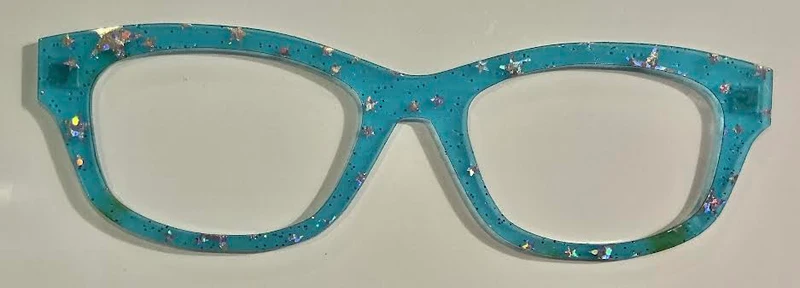 Addison Topper; silver stars on blue