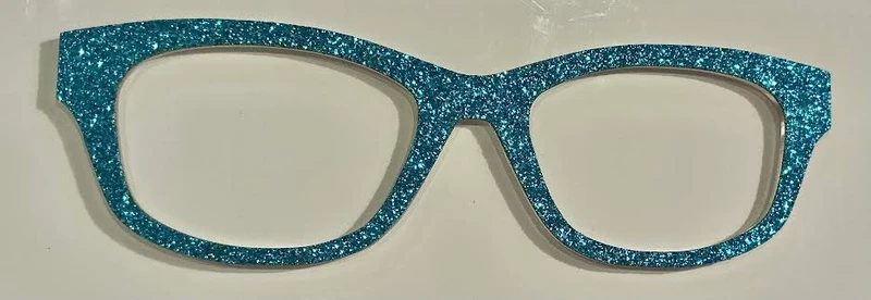 Addison Topper; blue glitter