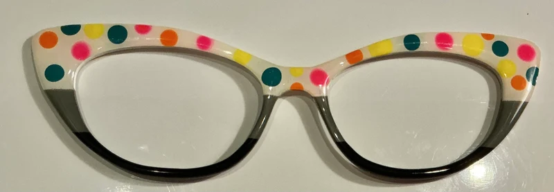 Ella TopperJ;ennifer Rose polka dot/black split