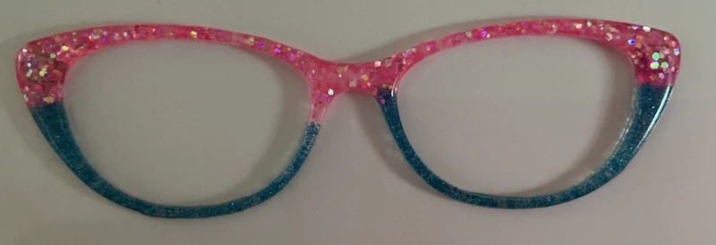 Ella Topper; pink/blue glitter split