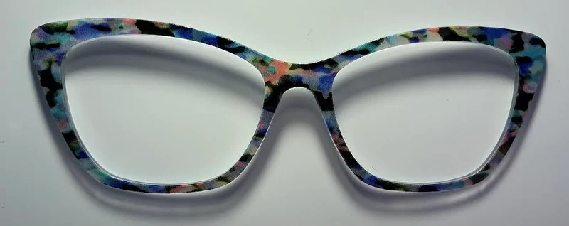 PAIR Wanda Topper; peach,blue,green tort