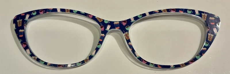 PAIR Ella Topper; coffee pattern on navy
