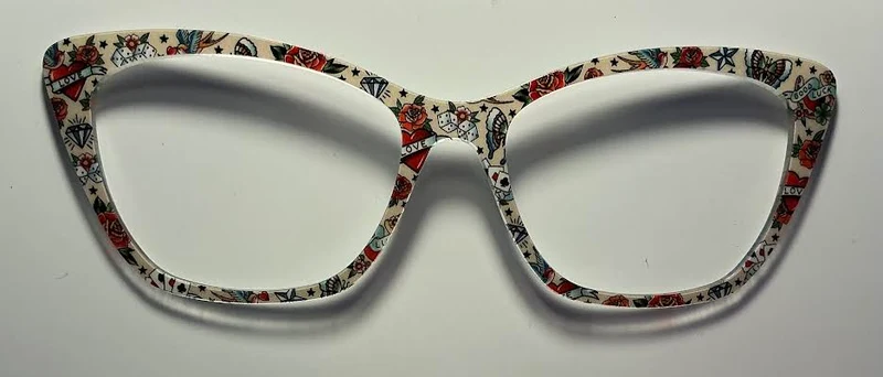 PAIR Wanda Topper; love/roses