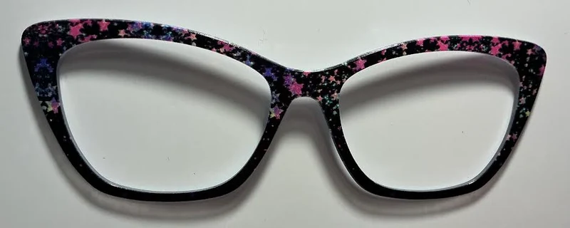 Wanda topper, black with bright stars