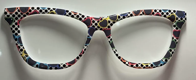 Wanda Topper; checkered hearts
