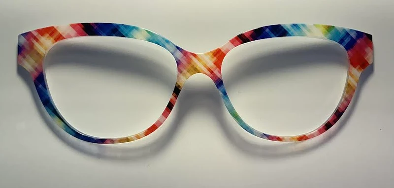 PAIR Quinn Topper; rainbow bokeh diagonal lines