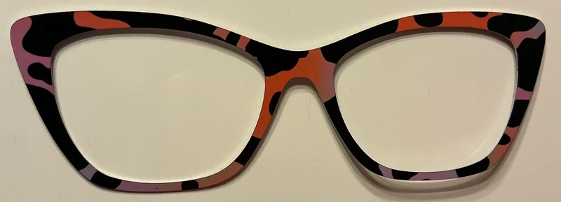 Wanda Topper; metal purple/orange/black tort