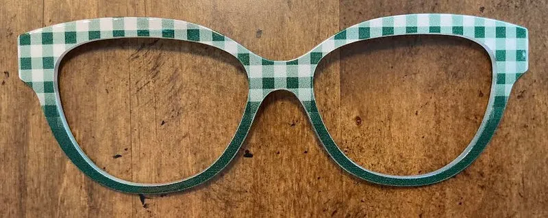 PAIR Quinn Topper;green and white checkered on hunter green split
