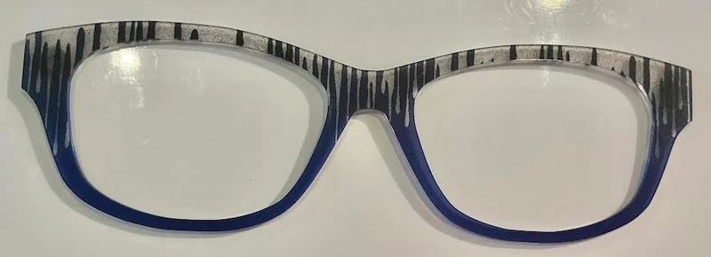 Addison Topper; black drip to blue