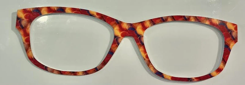 Addison Topper;metal;orange/red/blue bubbles