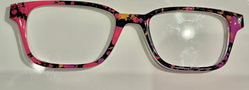 Finley Topper; black and pink paint splatter