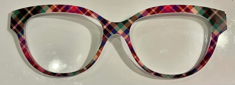 PAIR - Quinn Topper; dark toned plaid