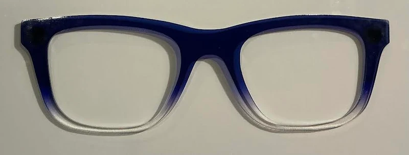 Jessie Topper; Myni-Made; blue to clear split