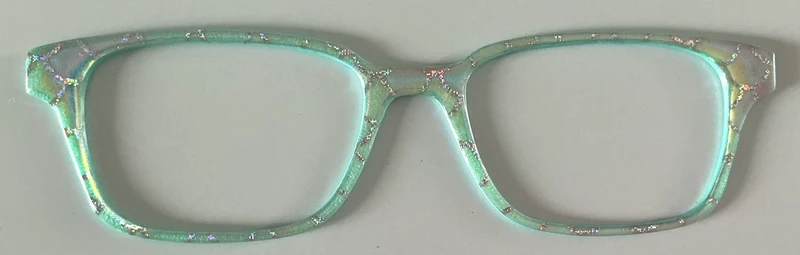 Finley Topper; mint green with silver lines