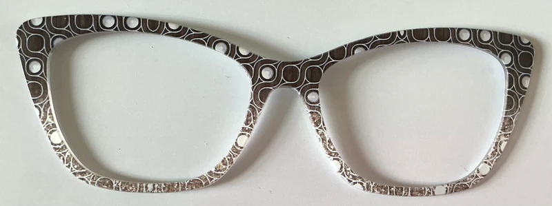 Wanda Topper; chocolate brown gradient pattern