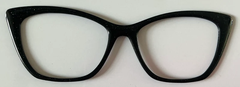 Wanda Topper; black with silver glitter