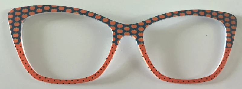 Wanda Topper; pumpkin/polka dot split