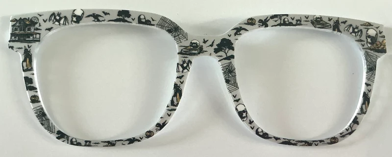 PAIR Murphy Topper; gray Halloween scene